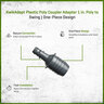 KwikAdapt Plastic Poly Coupler Adapter 1 in. Poly to Swing