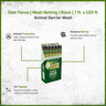Deer Fence Mesh Netting Retail Roll Black 7 ft. x 100 ft.