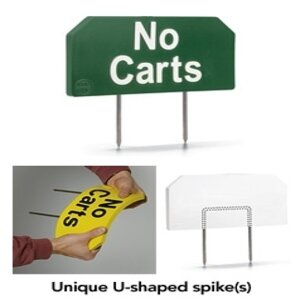 Dura-Flex Sign White w/ Hunter Green Letters Right Arrow