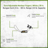 Dura Adjustable Monkey Fingers White 39 in. (Adjustable from 6 in. - 60 in. )