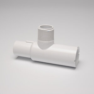 Manifold Tee Sch 40 PVC 1 in. Slip x Spigot x MIPT