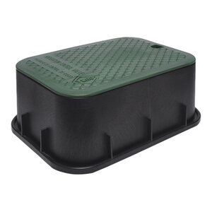 Dura Valve Box Extension Rectangle 12 in. x 17 in. x 6 in. Green Box/Green Lid Overlapping ICV