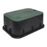 Dura Valve Box Extension Rectangle 12 in. x 17 in. x 6 in. Green Box/Green Lid Overlapping ICV