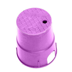 Dura Valve Box Round Purple 10 in.