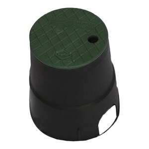 Dura Valve Box Round 10 in. Black Box/Green Lid Overlapping ICV