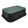 Dura Valve Box Rectangle 15 in. x 21 in. x 6 in. Black Box/Green Lid Overlapping ICV