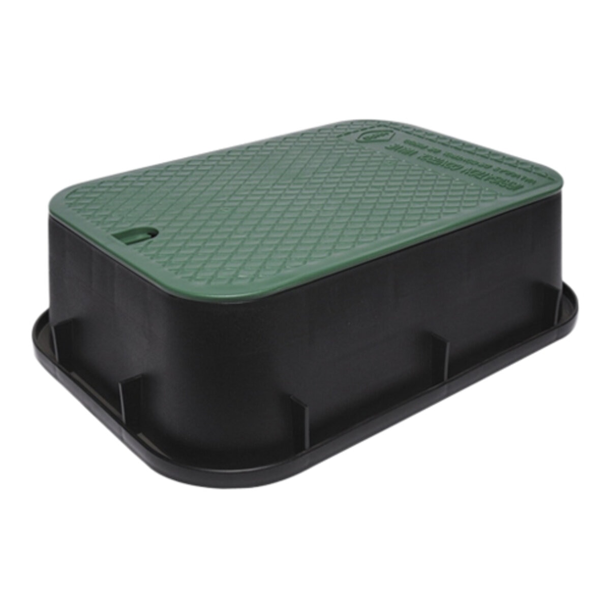 Dura Valve Box Rectangle 15 in. x 21 in. x 6 in. Black Box/Green Lid ...