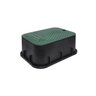 Dura Valve Box Rectangle 12 in. x 17 in. x 6 in. Black Box/Green Lid Overlapping ICV