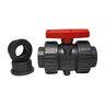 Dura True Union Ball Valve Threaded 150 PSI - 225 PSI 3 in. PVC w/ Buna-N #15 O-Rings 