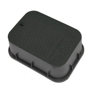 Dura Valve Box Black Plastic Rectangle 12 in. x 17 in. x 6 in.