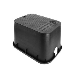 Dura Valve Box Jumbo Rectangle Black w/ Black Lid 15 in. x 21 in. x 12 in.
