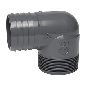 Dura Reducing Elbow PVC 90 Degree Insert x Mipt 1 in. x 3/4 in. Poly Insert