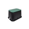 Dura Valve Box Rectangle 12 in. x 17 in. x 12 in. Black Box/Black Lid Overlapping ICV