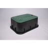 Dura Valve Box Rectangle 12 in. x 17 in. x 6 in. Black Box/Green Lid Overlapping ICV