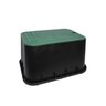 Dura Valve Box Rectangle 15 in. x 21 in. x 6 in. Black Box/Green Lid Overlapping ICV