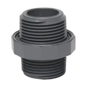 Sch 80 PVC Manifold Nipple with O-ring 1 in. MIPT Threaded Both Ends
