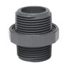 Sch 80 PVC Manifold Nipple with O-ring 1 in. MIPT Threaded Both Ends