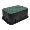 Dura Valve Box Rectangle 12 in. x 17 in. x 6 in. Black Box/Green Lid Overlapping ICV