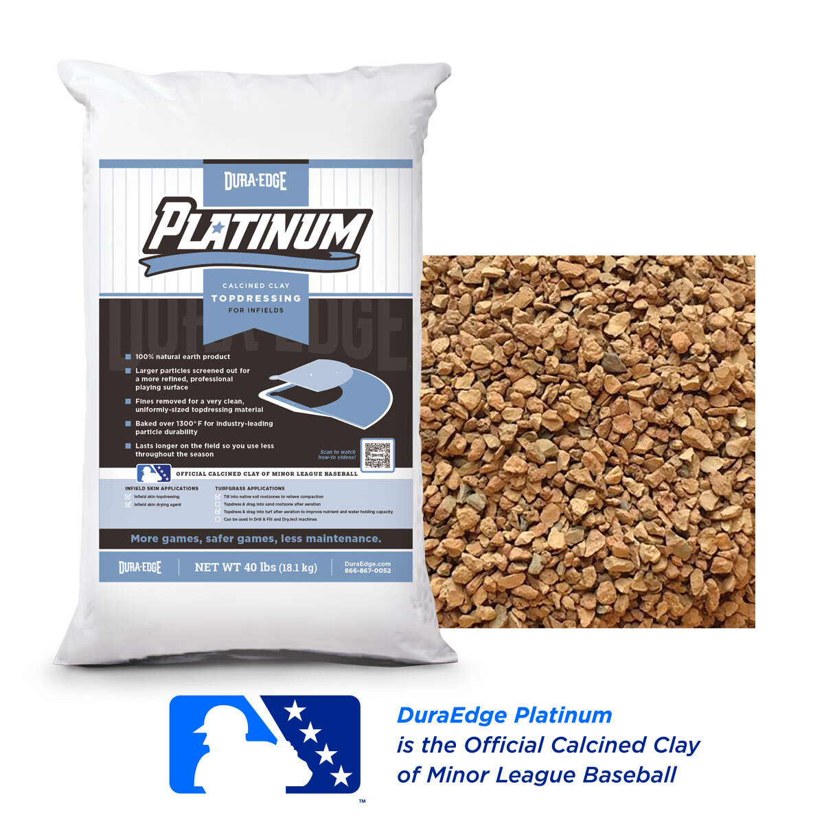 DuraEdge Platinum Infield Conditioner (Calcined Clay) 40 lb. Bag ...