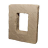 Dutch Quality Stone Receptacle Block Tan 6-1/2 in. x 8 in. w/ 2-1/2 in. x 4 in. Opening
