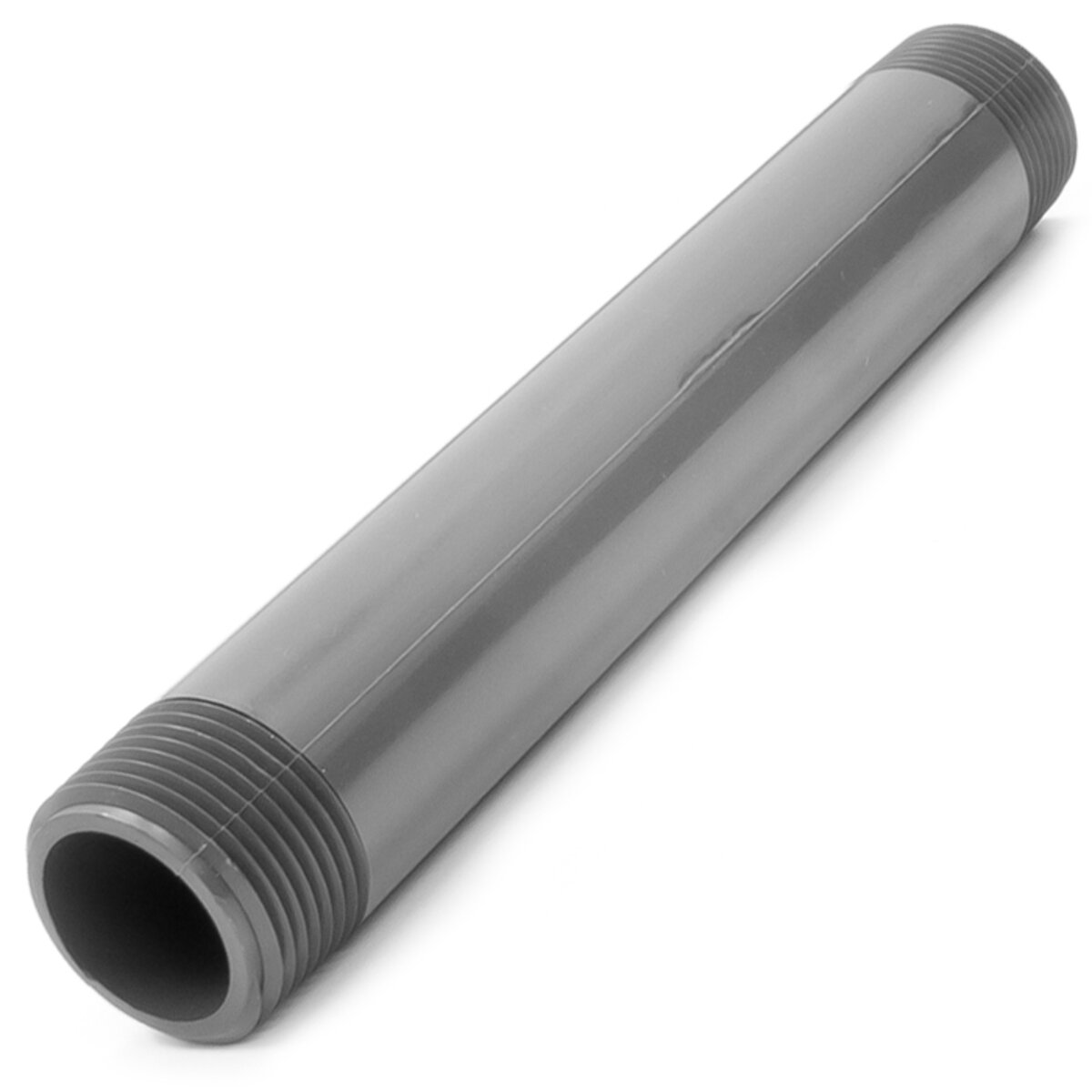 EA Gray Sch 80 PVC Nipple 3/4 in. x 6 in. MIPT Threaded Both Ends ...
