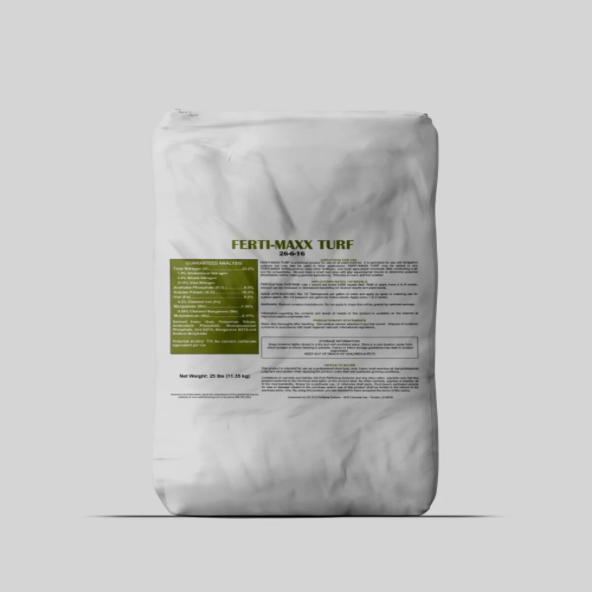 EZ FLO Ferti-Maxx Turf Water Soluble Fertilizer 26-6-16 + Micros 25 lb ...