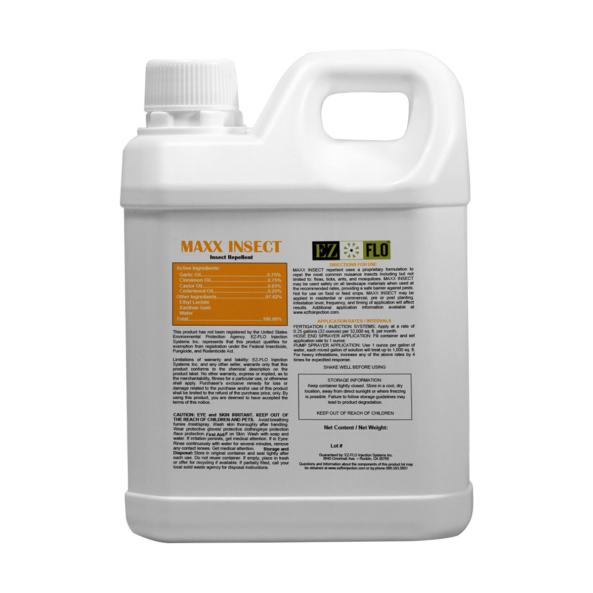 EZ-FLO Broad Spectrum Pest Repellent for Mosquitoes Fleas Ticks 1 gal ...