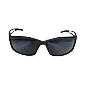 Edge Eyewear Safety Glasses Kazbek Black Frame Silver Polarized G-15 Mirror Lens 