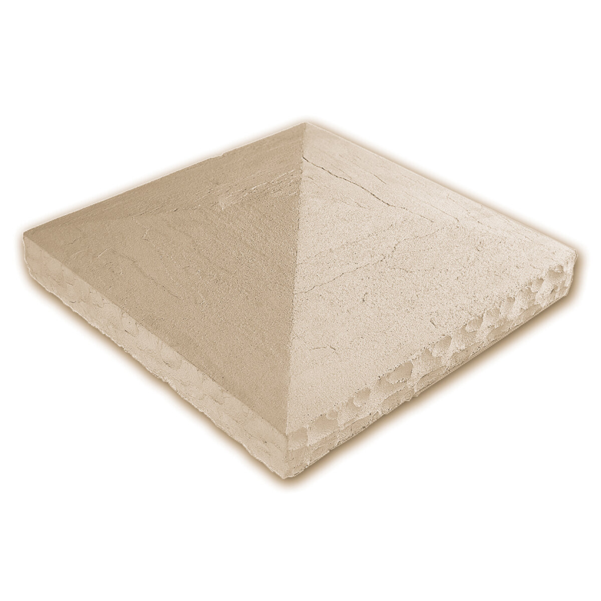 Eldorado Column Cap Chiseled Edge Buckskin 24 in. x 24 in. x 2-1/2 in ...