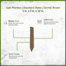 Epic Plastics Standard Stake Carmel Brown 1 in. x 2 in. x 12 in.