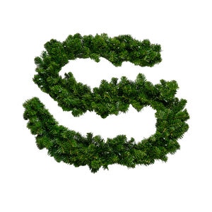 Equipt Holiday Garland 9 ft. x 14 in. Green Pre-Lit LED