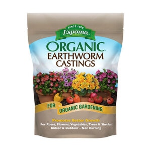 Espoma Organic Earthworm Castings 0.5-0-0 Ornamental Granular Fertilizer 4 qt. Bag