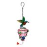 Glass Hummingbird Feeder w/Flying Icons 4.3 in. x 5.1 in. x 10.6 in.