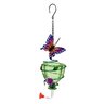 Glass Hummingbird Feeder w/Flying Icons 4.3 in. x 5.1 in. x 10.6 in.