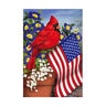 Evergreen Garden Flag Suede Cardinal 12-1/2 in. x 18 in.