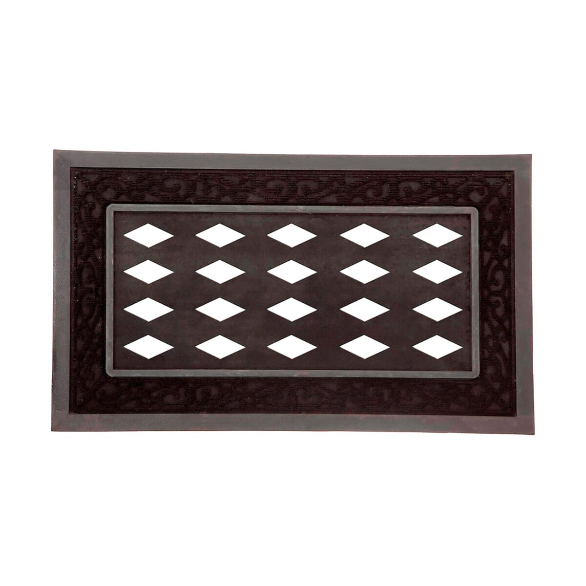 Evergreen Sassafras Switch Door Mat Tray Black Scroll 30 in. x 18 in ...
