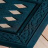 Evergreen Sassafras Switch Door Mat Tray Black Scroll 30 in. x 18 in.