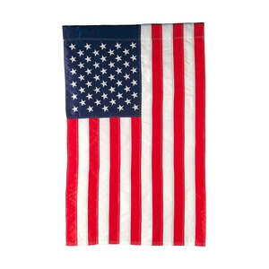 Evergreen House Flag American Applique 44 in. x 28 in.