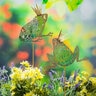 Pollinator Garden Garden Stake Royal Frog Metal 41 in.