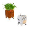 Petal and Plow Planter Ceramic Cat