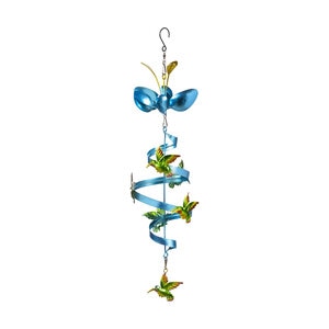 Hummingbird Hanging Wind Twirler Metal 24 in.