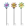 Solar Flower Wind Spinner Stake Metal