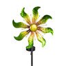 Solar Flower Wind Spinner Stake Metal