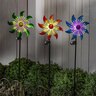 Solar Flower Wind Spinner Stake Metal