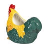 Petal & Plow Planter Colorful Rooster Ceramic 8.3 in.