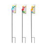 Pollinator Garden Frog Rain Gauge Stake Metal 36 in.