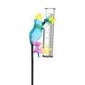 Pollinator Garden Frog Rain Gauge Stake Metal 36 in.