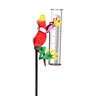 Pollinator Garden Frog Rain Gauge Stake Metal 36 in.
