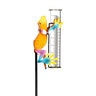 Pollinator Garden Frog Rain Gauge Stake Metal 36 in.