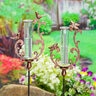 Pollinator Garden Rain Gauge Stake Bronze Pollinator 36 in.